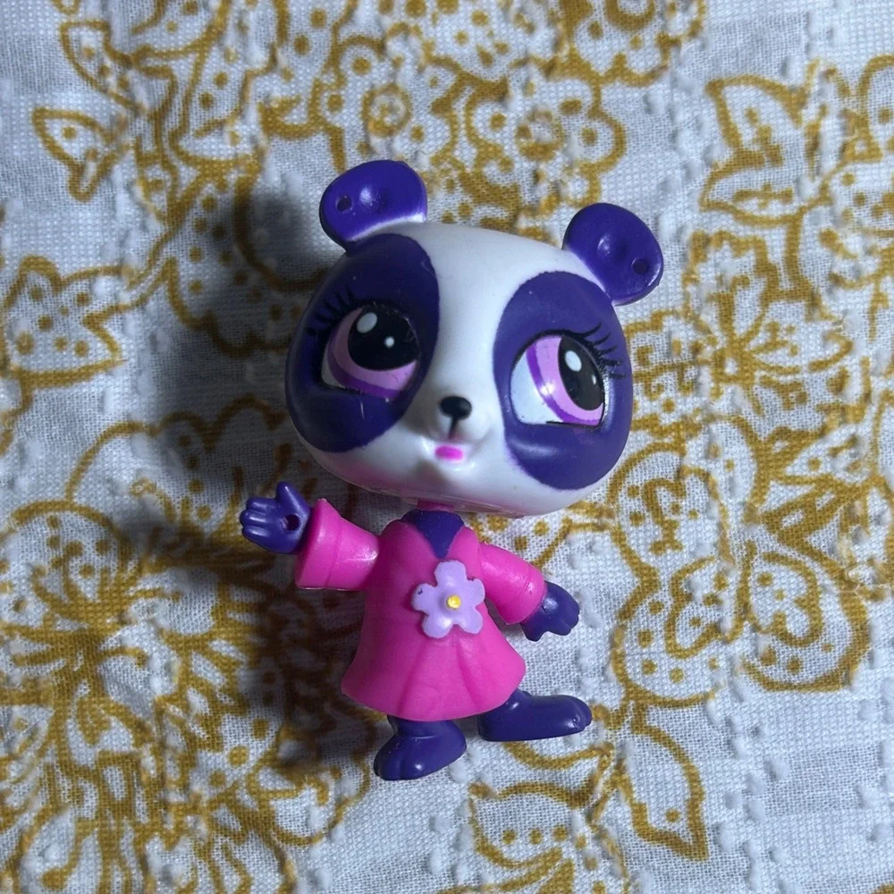 Littlest Pet Shop Animal Figures - Purple, Brown, Cream